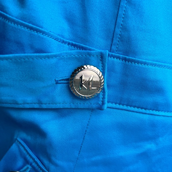 Karl Lagerfeld Blue and Gold A-Line Mini Dress - Picture 12 of 17